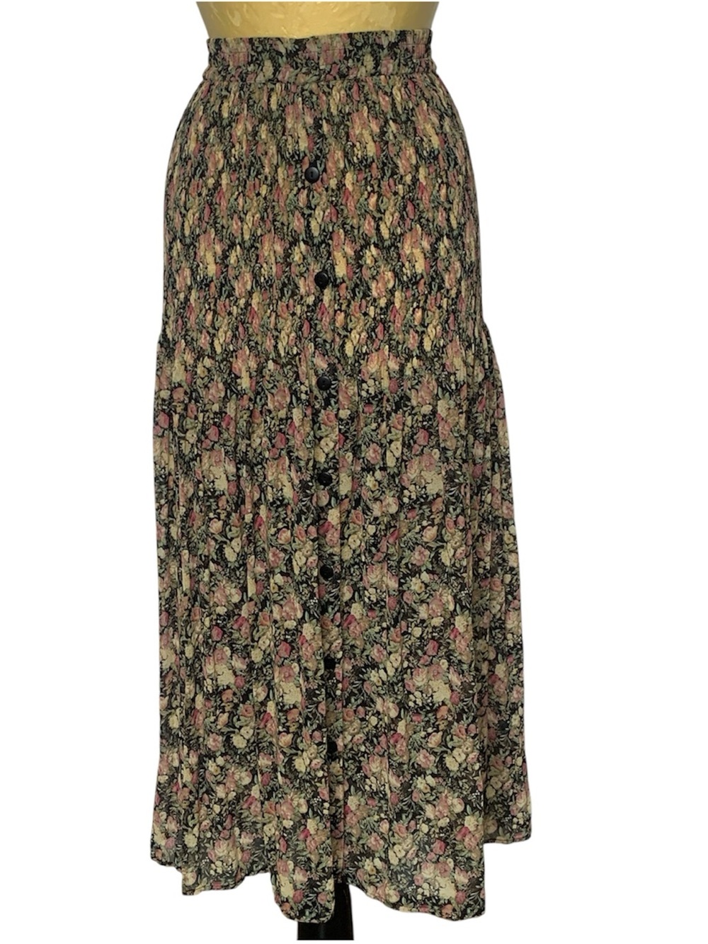 VTG Compagnie International Cottage Grandma Whimsey Garden Maxi skirt small - Picture 1 of 11